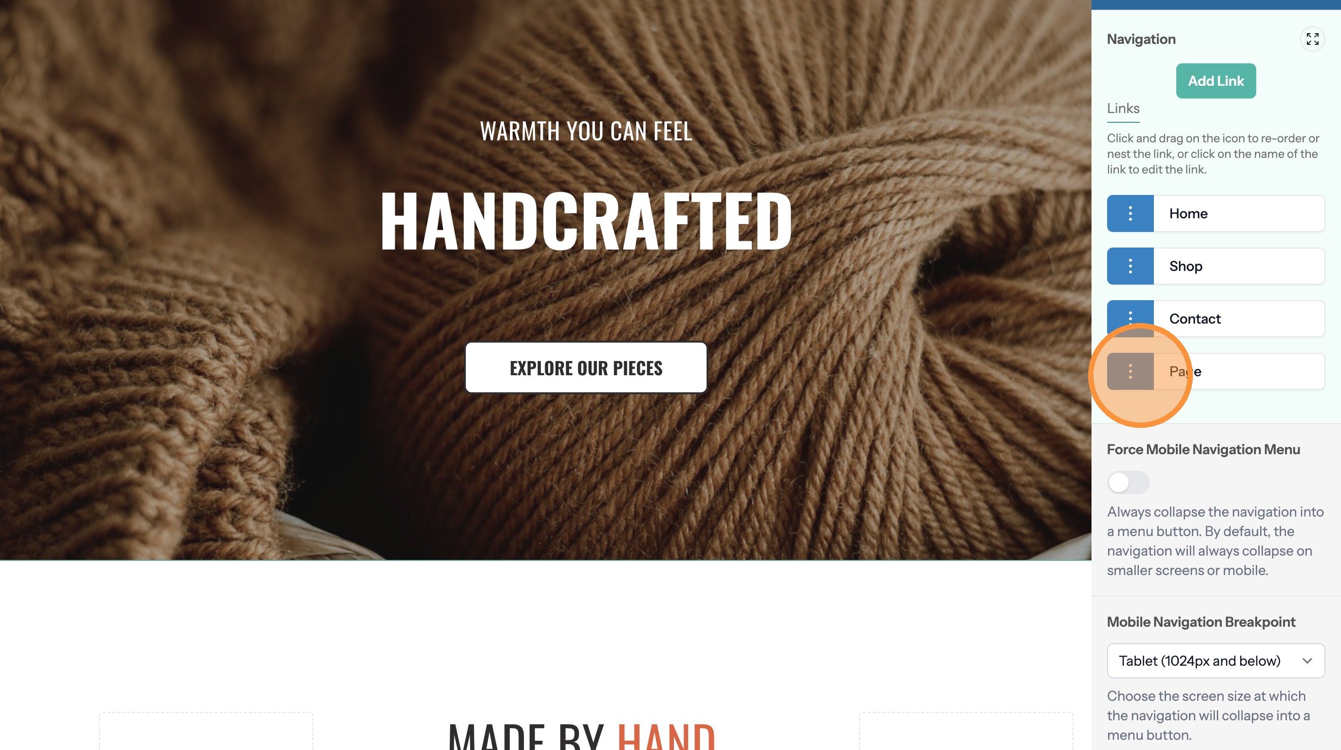 Navigation panel thumbnail